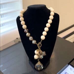 Pearl and crystal necklace